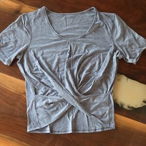 lululemon athletica Blue Twist Front Tee